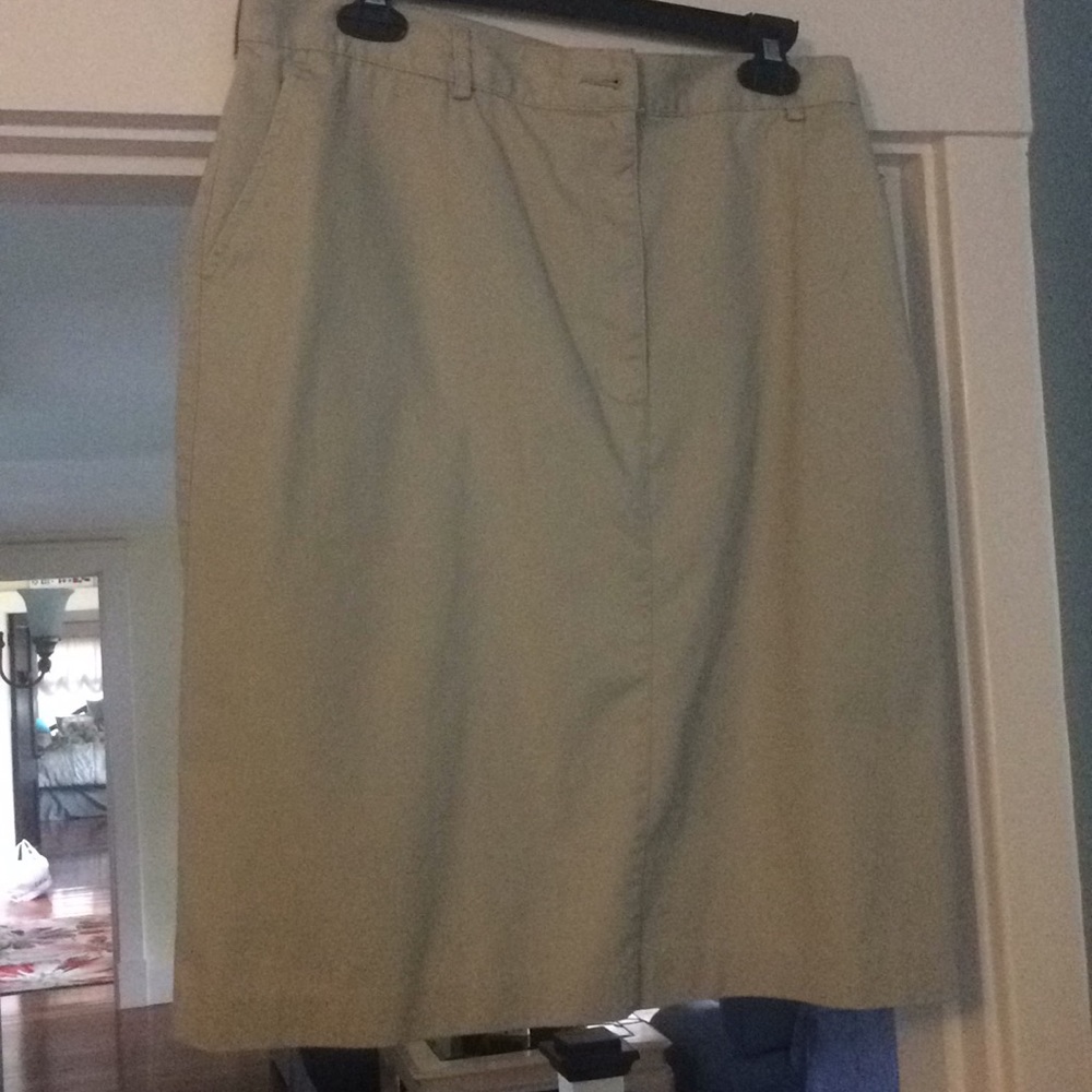 LLBean khaki skirt